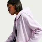 Nike Studio Fleece Medium Weight dameshoodie met rits over de hele lengte