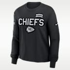 Playera de manga larga Nike Dri-FIT de la NFL para mujer Kansas City Chiefs Salute to Service Sideline