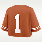 Jersey universitario Nike Dri-FIT Game cropped Texas para mujer