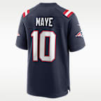 Drake Maye New England Patriots Super Bowl LX Men's Nike NFL Game Jersey