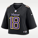 Justin Jefferson Minnesota Vikings Women's Nike NFL Cropped Tundra Game Jersey