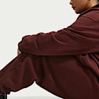 Nike Studio Fleece Medium Weight Pantalón oversize de talle alto con bajos elásticos - Mujer (tallas grandes)