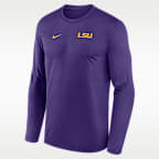 LSU Sideline Legend Small Logo Men's Nike Dri-FIT College Long-Sleeve T-Shirt