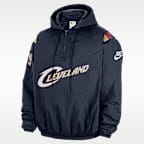 Sudadera con gorro de medio cierre Nike Therma-FIT de la NBA para hombre Cleveland Cavaliers Hardwood Classics