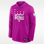 Kansas City Royals City Connect Men's Nike Dri-FIT MLB Long-Sleeve Hooded Top