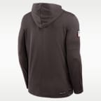 Cleveland Browns Pure Fury Sideline Men's Nike Dri-FIT NFL Long-Sleeve Hooded Top