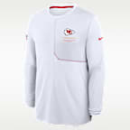 Playera de manga larga Nike Dri-FIT de la NFL para hombre Kansas City Chiefs Sideline Coach