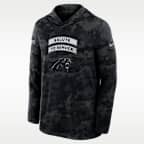 Carolina Panthers Salute to Service Sideline Men's Nike Dri-FIT NFL Long-Sleeve Hooded Top