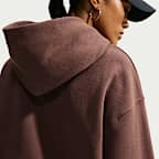 Dámská volná středně silná mikina přes hlavu s kapucí Nike Studio Fleece