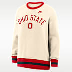 Sudadera de cuello redondo sin cierre universitaria Nike oversized para mujer Ohio State Legacy