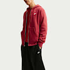 Sudadera con gorro de tejido Fleece y cierre completo para hombre Nike Club