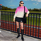 Haut oversize à motif Nike Studio Fleece Lightweight pour pré-ado (fille)