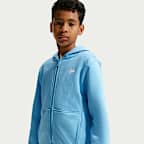 Nike Sportswear Club Fleece Sudadera con gorro de cierre completo para niños talla grande
