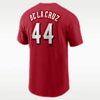 Playera Nike de la MLB para hombre Elly De La Cruz Cincinnati Reds Fuse
