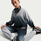 Luźne spodnie dla dużych dzieci (dziewcząt) Nike Sportswear Studio Fleece