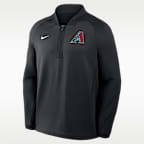 Playera de manga larga de medio cierre Nike Dri-FIT de la MLB Arizona Diamondbacks Authentic Collection para hombre
