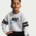 Nike Sportswear In The Zone Little Kids' French Terry Oversized Crew