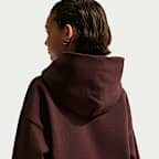 Sudadera con gorro sin cierre de tejido Fleece para niños talla grande Nike Solo Swoosh