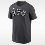 Playera Nike de la MLB para hombre New York Mets City Connect Large Logo