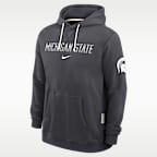 Sudadera con gorro sin cierre universitaria Nike Dri-FIT para hombre Michigan State Sideline Standard Issue