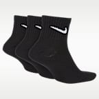 Κάλτσες προπόνησης μέχρι τον αστράγαλο Nike Everyday Lightweight (τρία ζευγάρια)
