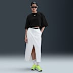 ナイキ スポーツウェア フェニックス フリース ウィメンズ ルーズ ショートスリーブ クロップド フレンチテリー トップ