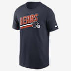 Playera Nike NFL para hombre Chicago Bears Essential Blitz Lockup - Azul marino