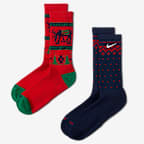 Nike Everyday Plus Cushioned Winter Wonderland Crew Socks (2 Pairs) - Multi-Colour