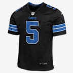 Jersey Nike de la NFL Game para niños talla grande David Montgomery Detroit Lions - Negro