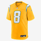Omarion Hampton Los Angeles Chargers Men's Nike NFL Game Jersey - Gold