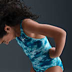 Traje de baño de una pieza con diseño Fastback Nike Swim HydraStrong para niña talla grande