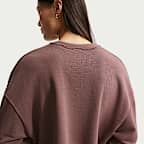 Sudadera de cuello redondo de French Terry oversized para mujer Nike Sportswear Chill Terry