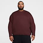Sudadera de cuello redondo de tejido Fleece para hombre Nike Tech