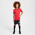 Playera de fútbol de manga corta Dri-FIT para niños talla grande Nike Academy