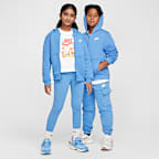 Sudadera con gorro de cierre completo para niños talla grande Nike Sportswear Club Fleece