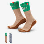 Nike Everyday Plus Cushioned Crew Socks (2 Pairs) - Multi-Color