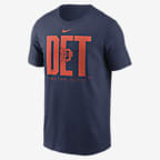 Detroit Tigers Team Scoreboard Men's Nike MLB T-Shirt - Navy