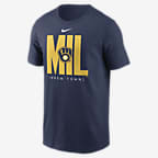 Milwaukee Brewers Team Scoreboard Men's Nike MLB T-Shirt - Navy