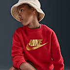 Sudadera de cuello redondo para niños talla grande Nike Sportswear Club Fleece