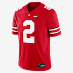 Caleb Downs Ohio State Buckeyes 2026 NFL First Draft Pick Men's Nike NFL Game Jersey - Red