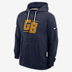 Green Bay Packers Alt Offensive Set Play Sideline Men's Nike Dri-FIT NFL Pullover Hoodie - Navy