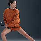 Shorts de tenis de tejido Fleece de tiro medio para mujer NikeCourt Heritage