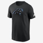 Carolina Panthers Rewind Logo Essential Men's Nike NFL T-Shirt - Black