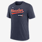 Playera Nike de la MLB para hombre Houston Astros City Connect - Azul marino jaspeado
