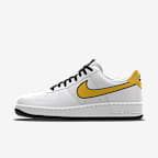 Tenis personalizados para hombre Nike Air Force 1 Low By You - Blanco/Amarillo/Negro/Amarillo