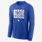 Playera de manga larga universitaria Nike Dri-FIT para hombre Kentucky Sideline Slogan - Royal juego