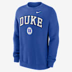 Duke Blue Devils Arched Seal Men's Nike College Pullover Crew