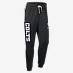 Pants Nike Dri-FIT de la NFL de pierna entallada para hombre Indianapolis Colts Ground Game Sideline - Negro