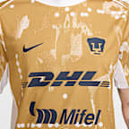 Playera de fútbol de manga corta Nike Dri-FIT para antes del partido para hombre Pumas UNAM Academy Pro