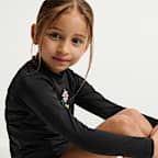 Playera de manga larga Dri-FIT UV para niña talla pequeña Nike Swim Hydroguard